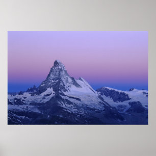Poster Matterhorn à l'aube, Zermatt, Alpes suisses,