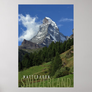Poster matterhorn en suisse