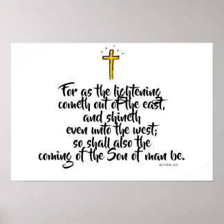Poster MATTHEW 24:27 "Car comme la foudre arrive..."