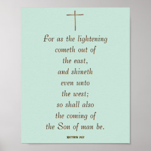 Poster MATTHEW 24:27 « Car comme l'éclair vient… »
