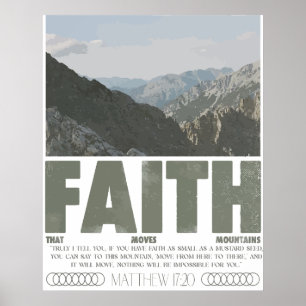 Poster Matthieu 17:20 La Foi Peut Déplacer Des Montagnes