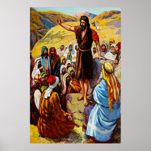 Poster Matthieu 3:7 12 Jean prêche au peuple