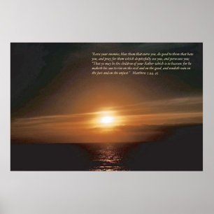 Poster Matthieu 5: 44, 45 Écritures Imprimer