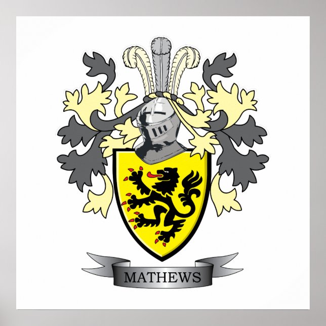 Poster Matthiws Famille Crest Armoiries (Devant)