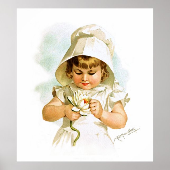 Poster Maud Humphrey : Summer Girl with Water Lily (Devant)