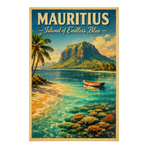 Poster MAURICE – Île de Bleu Infini