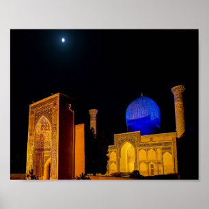 Poster Mausolée d'Amir Timur - Samarkand, Ouzbékistan