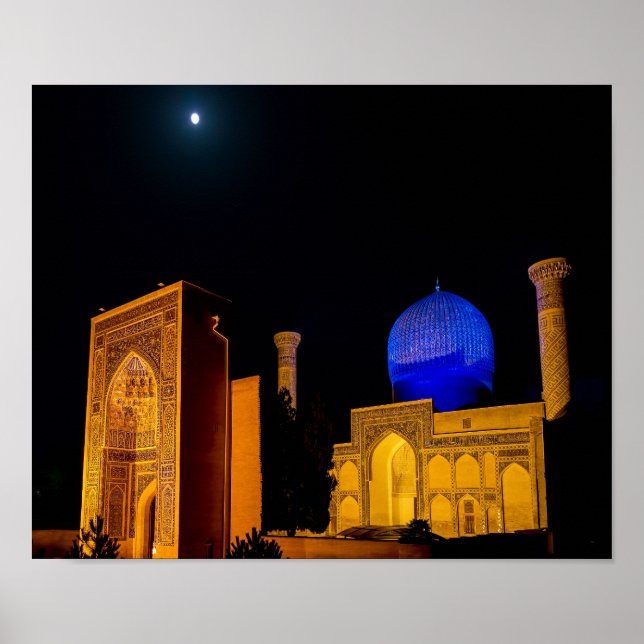 Poster Mausolée d'Amir Timur - Samarkand, Ouzbékistan (Devant)