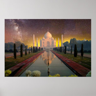 Poster mausolée du taj mahal Inde
