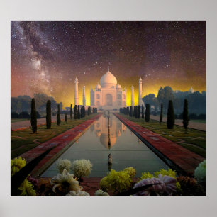 Poster Mausolée taj mahal Inde