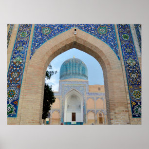Poster Mausoleum of Timur in Samarkand, Uzbekistan