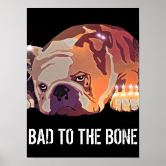 Poster Mauvais pour les tatouages de chiens de taureaux e