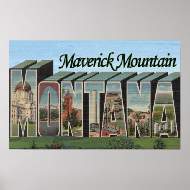 Poster Maverick Mountain, Montana (Devant)