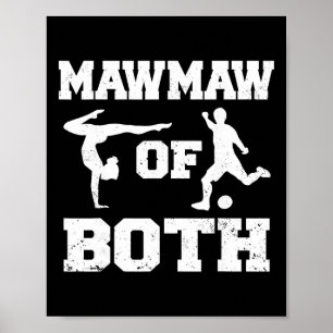 Poster Mawmaw de la gymnastique et du football Drôle de g