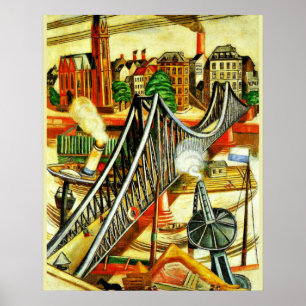 Poster Max Beckmann - Le Pont de Fer, peinture d'art fin