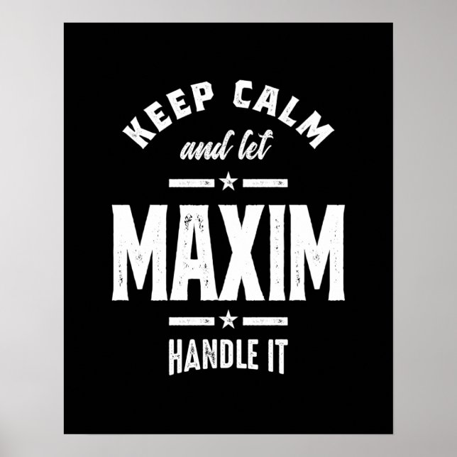 Poster Maxim Nom personnalisé Anniversaire (Devant)