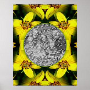 Poster Maximillien Cadre Tournesol Ajouter Votre Propre P
