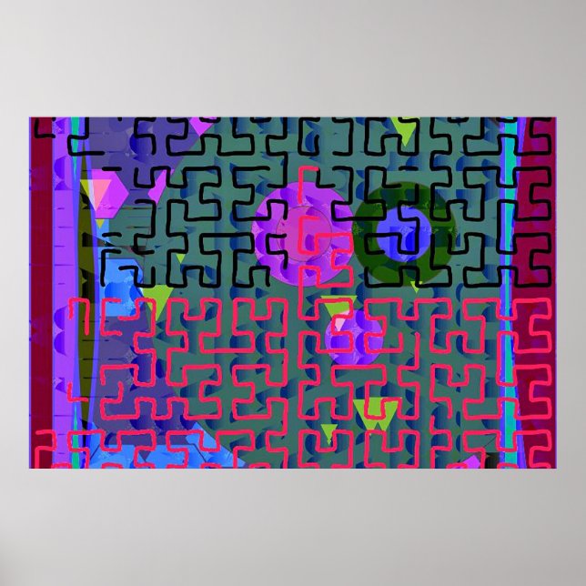 Poster Maze rouge (Devant)