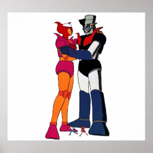 Poster Mazinger et Aphrodite amour des robots