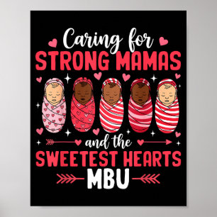 Poster Mbu valentine mère bébé infirmière jour de la Sain