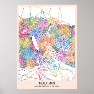Poster Mbuji-Mayi République démocratique du Congo Ville