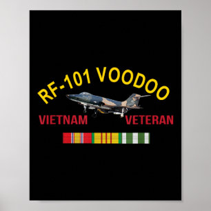 Poster Mcdonnell F-101 Voodoo Vietnam Vétérinaire Rf-101 