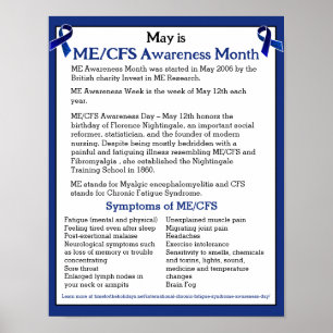 Poster ME/CFS Awareness Month, Day and Week 