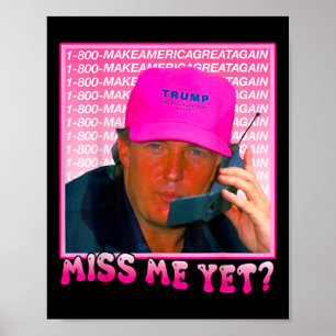 Poster Me Pourtant Donald Trump 2024 Tenant Appel Pink 1