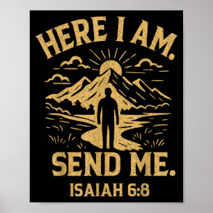 Poster Me voici, envoie-moi Ésaïe 6:8 verset biblique chr