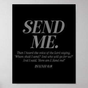 Poster Me voici envoie-moi Esaïe 6_8 Verset de la Bible c