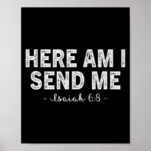 Poster Me voici, envoie-moi verset biblique Seigneur disa