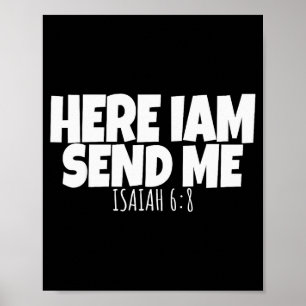 Poster Me voici, envoie-moi verset biblique Seigneur disa