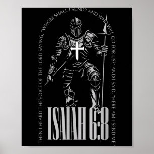 Poster Me voici envoyé Esaïe 6 8 Croisés Chevaliers Templ