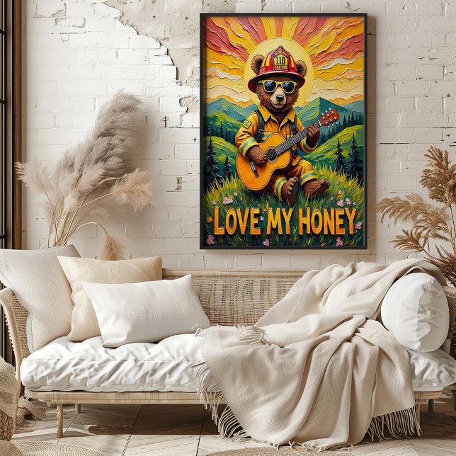 Poster Meadow Melodies: Bear's Sunset Song (Créateur téléchargé)