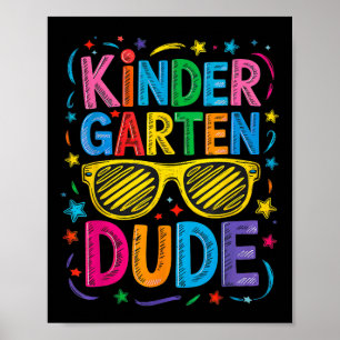 Poster Mec de maternelle drôle de premier jour de rentrée