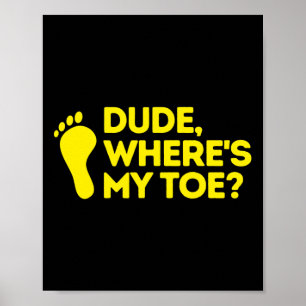Poster Mec où est My Toe Amputee Disabilities Lauréats