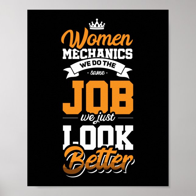 Poster Mécanique d'aéronefs pour femmes Mécanique Mécaniq (Devant)