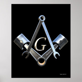 Poster mécanique maçonnique