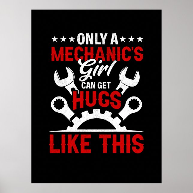 Poster Mécanique seulement la fille d'un mécanicien (Devant)