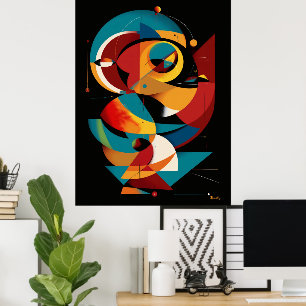 Poster Mécanisme Solaire – Abstraction Géométrique Dynami