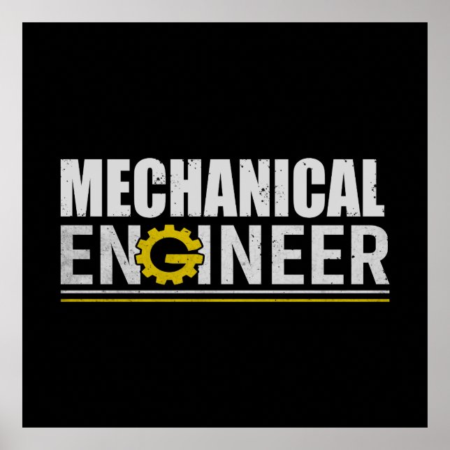 Poster Mechanical Engineering Funny Engineer (Devant)