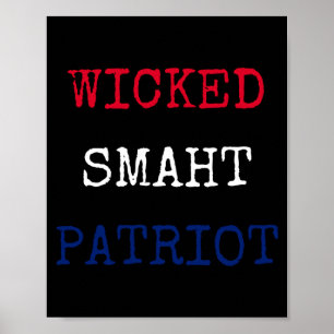 Poster Méchant smaht intelligent patriote drôle de Boston