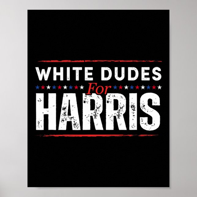 Poster Mecs Blancs Pour Kamala Harris Mens (Devant)