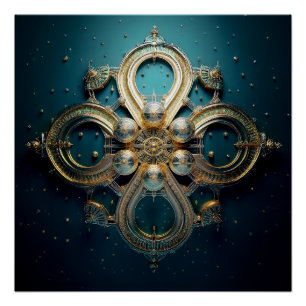 Poster Médaillon Inspiré de Steampunk Image Fantastique