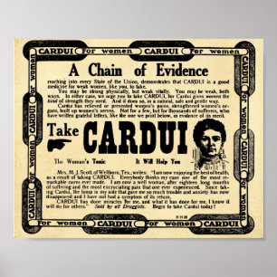 Poster Médecine Cardui vintage Pour Les Femmes Imprimer