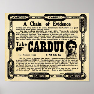 Poster Médecine Cardui vintage Pour Les Femmes Imprimer