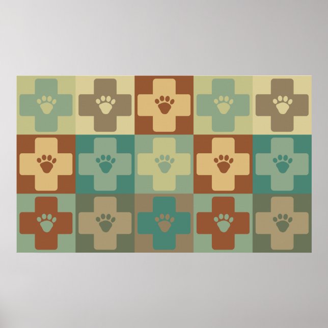 Poster Médecine vétérinaire Pop Art (Devant)