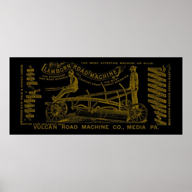 POSTER MÉDIA PENNSYLVANIA INGÉNIEUR D'EXPLOITATION 1889 M (Devant)