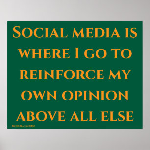 Poster « Médias Sociaux », satire, humour, société