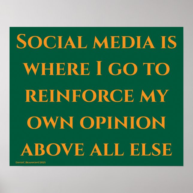 Poster « Médias Sociaux », satire, humour, société (Devant)